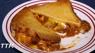 Grilled Chili and Cheese Sandwich in the Toaster Oven
