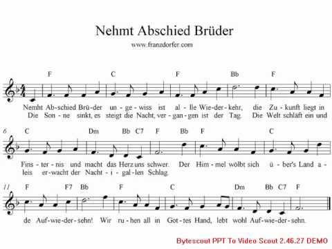 Nehmt Abschied Brüder - Auld lang syne Karaoke