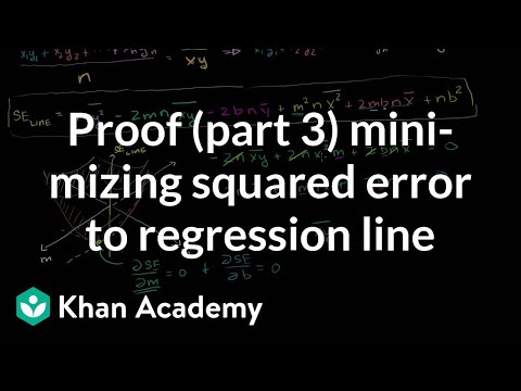 Minimizing Squared Error to Regression Line Part 3