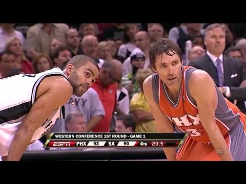 Steve Nash vs Tony Parker LEGENDARY PG Duel 2008 Playoffs R1G1 - 51 Pts, 18 Assists Combined!