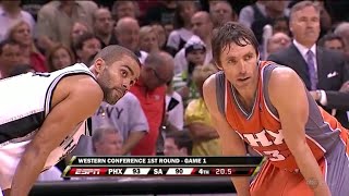 Steve Nash vs Tony Parker LEGENDARY PG Duel 2008 Playoffs R1G1 - 51 Pts, 18 Assists Combined!