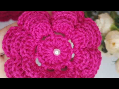Cómo hacer una flor a crochet super fácil y rapida