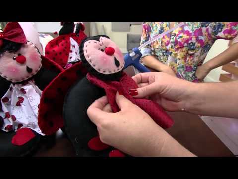 Mulher.com 15/10/2014 - Casal Joaninha Feltro por Jo Cruz - Parte 2