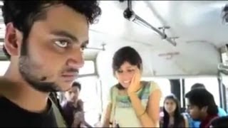 Girl slap to a innocent boy and Then Boy slap to a Girl in a bus.MP4