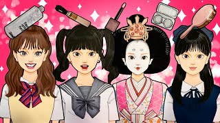 【paperdiy】【making】おひなさま4変化🐣#making#asmr