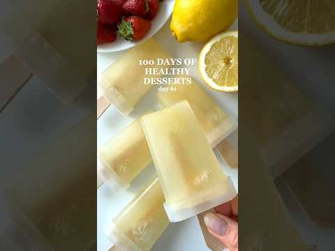 Healthy Desserts: 3-ingredient Easy Lemon Popsicles🤩 #healthydesserts #popsicles #healthydessert