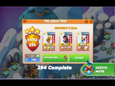Complete Heroic Mode Battle 294-Dragon Mania Legends | The Great Tree heroic mode