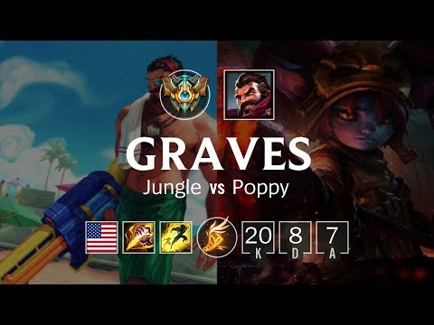 Graves Jungle vs Poppy - NA Challenger Patch 8.24