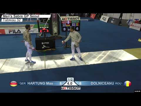 2019 165 T32 08 M S Individual Seoul KOR GP YELLOW DOLNICEANU ROU vs HARTUNG GER