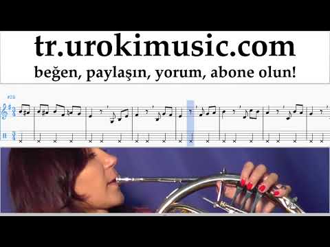 Korno dersleri Beethoven - Für Elise Notalar Eğitim Bölüm#2 um-b723