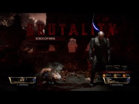 MK11 Robocop! One of the hardest brutalities to get!