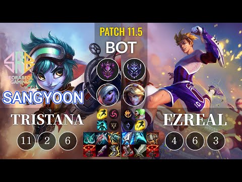 SRB Sangyoon Tristana vs Ezreal Bot - KR Patch 11.5
