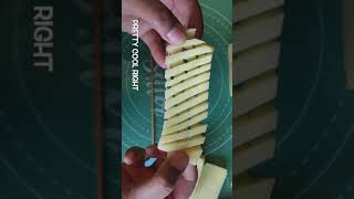 Cool Potato Cutting Hack (spiral potato) - can fry or bake! #Shorts