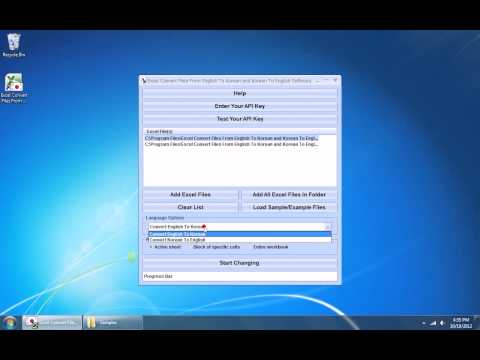 Excel Convert Files From English To Korean and Korean To English Software