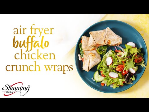 🌯 Air fryer buffalo chicken crunch wraps - full Slimming World recipe in the description below