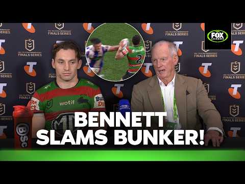 ‘I want to know who’s running the game!’ 😤 Bennett SLAMS bunker in Souths finals exit | Fox League