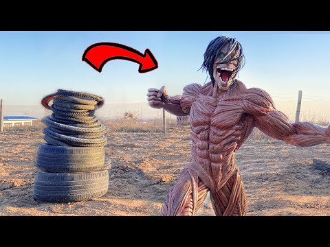 Attack on Titan Tire Sculpture