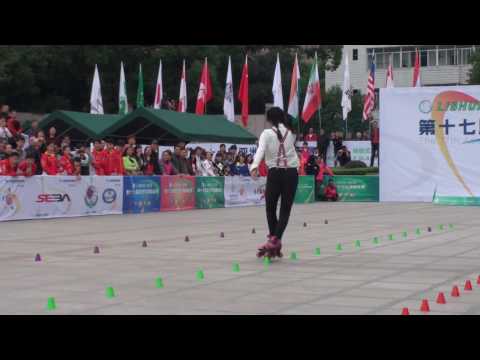 2016 Asian roller skating championship Classic Slalom Senior Women 2nd Place Meng Yun 蒙昀(CHN)