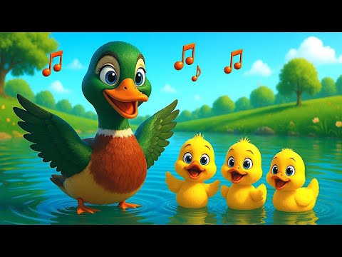 Pięć małych kaczuszek Kwak-kwak 🐥🦆 Wesoła piosenka do nauki liczenia dla dzieci w przedszkolu