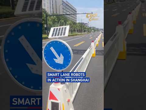 Smart lane robots in action in Shanghai#coolchina