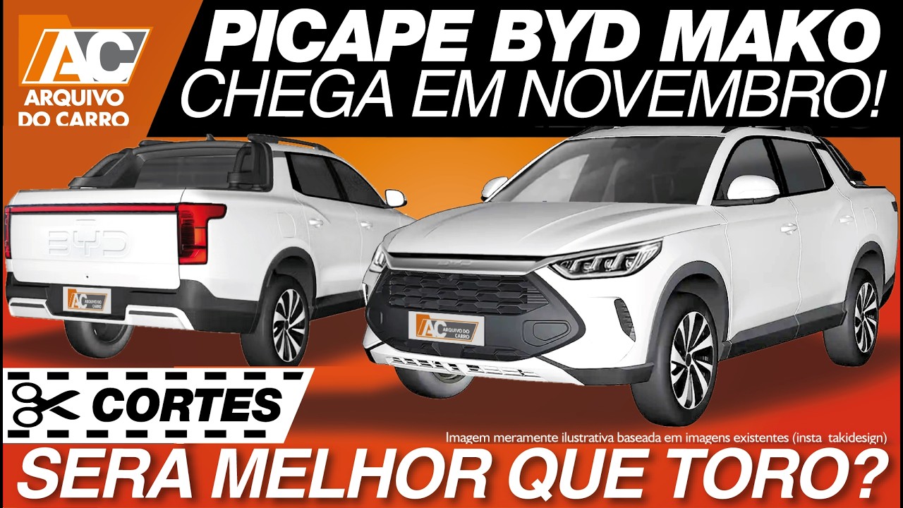 SEGREDO: NOVA PICAPE BYD MAKO CHEGA ATÉ NOVEMBRO! CARRO SERÁ TORO CHINESA