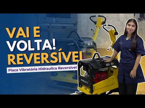 Placa Vibratória Reversível Hidráulica MPH 170 Honda GX200 Gasolina MENEGOTTI-40860300 - Vídeo