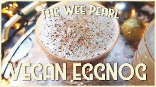 Homemade Vegan Eggnog with Homemade Oatmilk and Aquafaba Whipped Cream Perfect Holiday Recipe