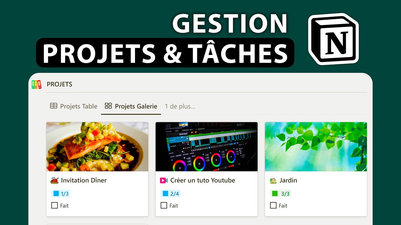 Notion : Création d'une application de Tâches et Projets - Tutoriel pas à pas ✅😎