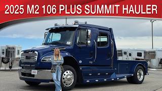 A preview image of the linked video showcasing 2025 Freightliner M2 106 Plus Summit Hauler