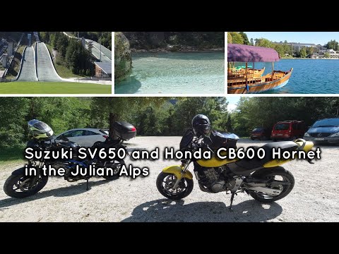 Suzuki SV650 and Honda CB600 Hornet in the Julian Alps