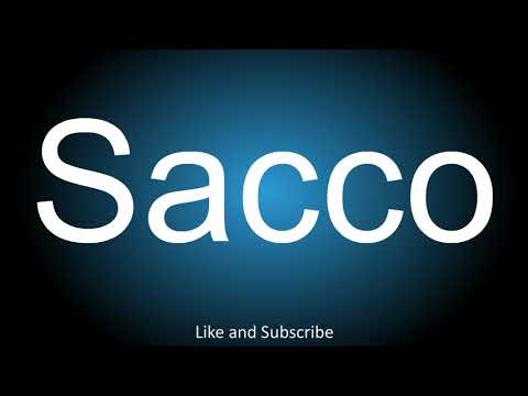 How to correctly pronounce in Italian and English - Sacco.