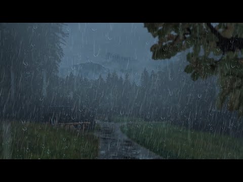 SOM DE CHUVA FORTE Na Montanha Ajuda a Melhorar Insônia, e Relaxar Som de Chuva Forte Para Dormir