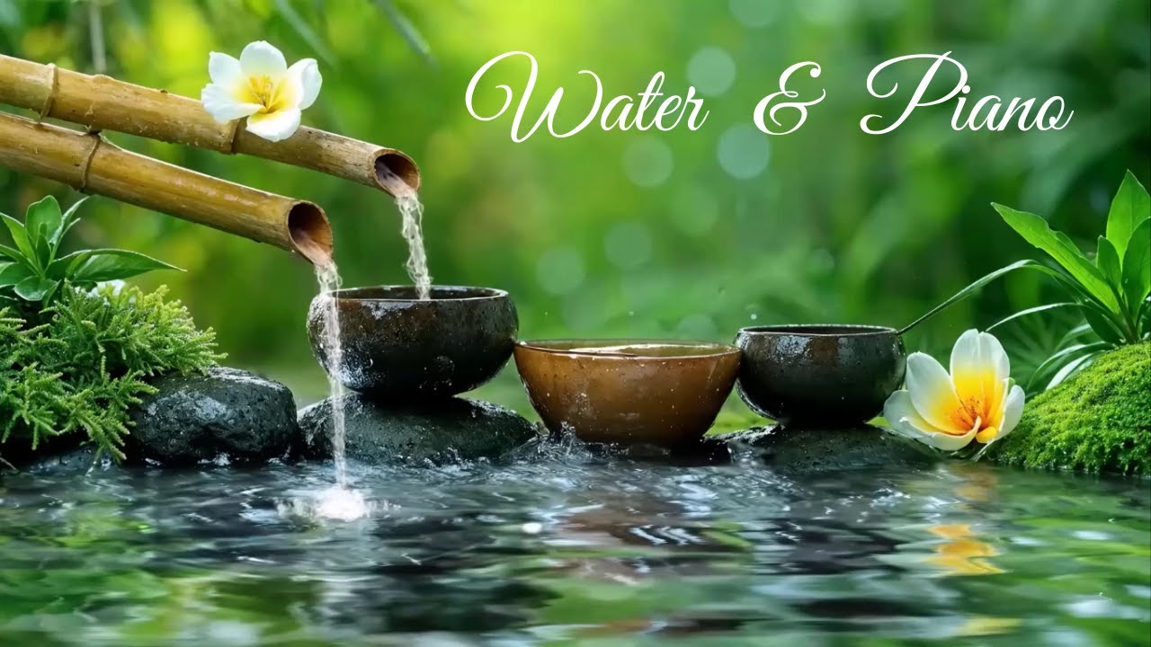 Relaxing Piano Music with Soothing Water Sounds: Useful for Stress Relief, Meditation, Yoga, and Spa