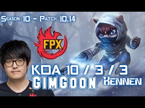 FPX GimGoon KENNEN vs SYLAS Top - Patch 10.14 KR Ranked