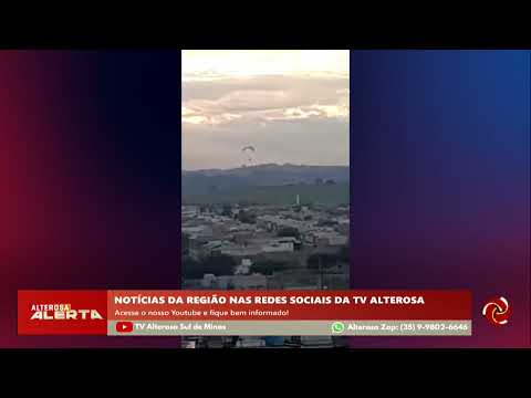 Veja no vídeo: piloto cai de paramotor em Passos