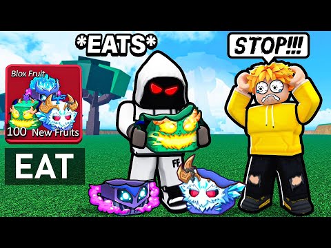Eating NEW MYTHICAL Fruits In Front Of DESPERATE SCAMMERS.. (Blox Fruits)