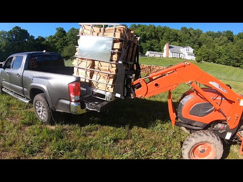 Kioti Loader Lift Test - How Much Does This Firewood Weigh?
