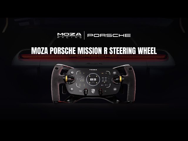 Volante Simracing Moza Porsche Mission R OLED 5,4'' Aluminio RGB video