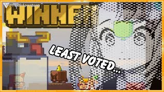 least voted... we riot... by building army of penguins in Minecraft