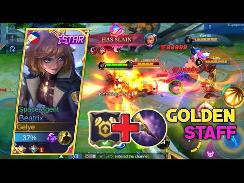 NEW MASTER WEAPON EMBLEM + GOLDEN STAFF = ONE HIT DELETE  - MLBB