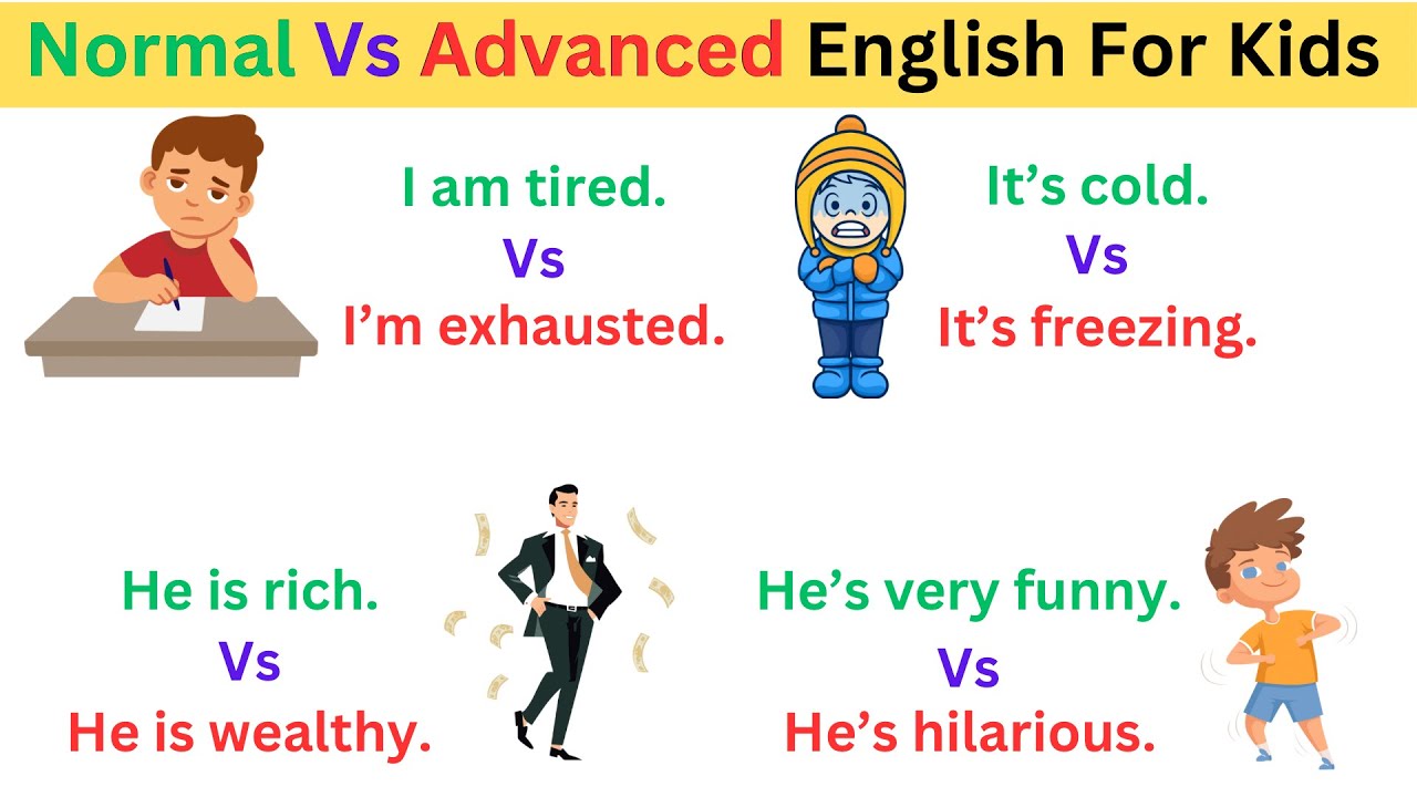 100 Normal English vs Advanced English Words | Improve Your Vocabulary | Learn English | Phrases