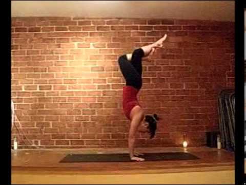 garudasana handstand into gandha bherundasana