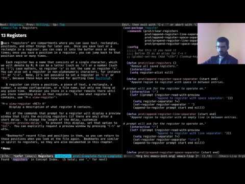 Emacs: introduction to REGISTERS