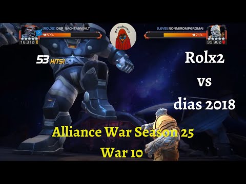 Alliance War Season 25 War 10: Rolx2 vs. dias 2018