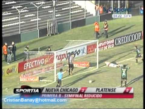 Nueva Chicago 3 Platense 0 Reducido Primera B Metro 2011-12 Los goles
