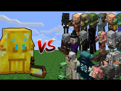 GOLDEN GOLEM vs ALL MOBS IN MINECRAFT 