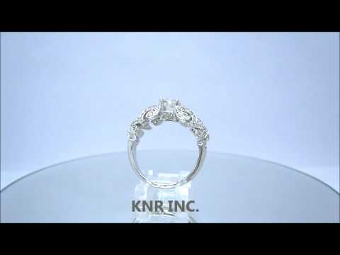 ROUND DIAMOND ENGAGEMENT RING ANTIQUE ART DECO 1.25CTW - KNR INC - 725