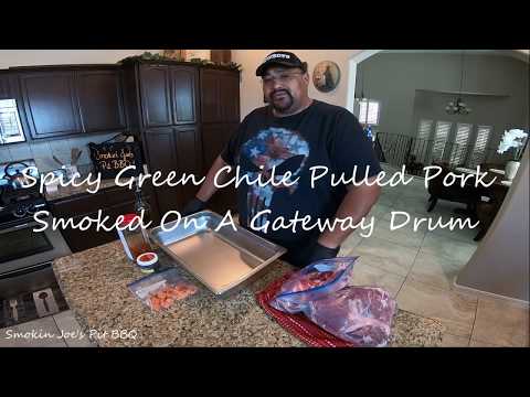 Smoked Spicy Green Chile Pulled Pork