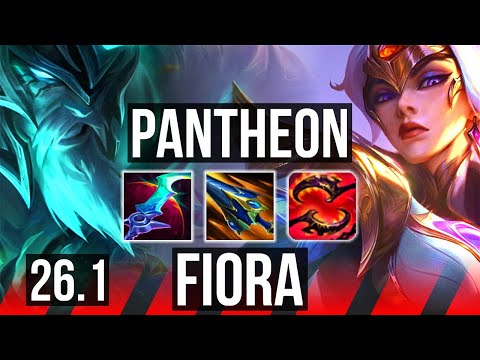 PANTHEON vs FIORA (TOP) | 48K damage, Good KDA: 13/2/14, 5k gold comeback | EUNE Master | 26.1