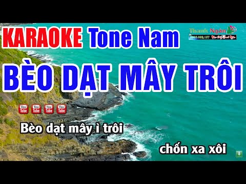 Bèo Dạt Mây Trôi Karaoke Tone Nam | Nhạc Sống Thanh Ngân